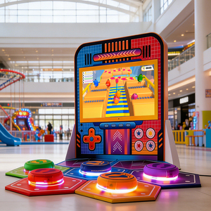 מערכת משחק אינטראקטיבית מסחרית להתאמה אישית עם חיישן תנועה ותאורת LED לרצפה, פלטפורמה לאזורי משחק פנימיים - Product Image 4