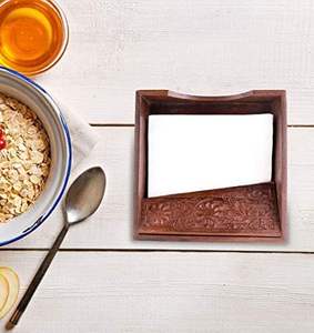 Servilletero de madera Colección de desplazamiento plano, Servilletero de barra para mesas, Soporte de pañuelos de vajilla, Dispensador de servilletas de granja - Product Image 2