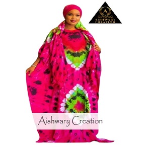 Elegante Abaya Kaftan Holgada con Estampado Tie Dye para Mujer, Cómoda Túnica Larga de Chifón, Vestidos Casuales Islámicos Modestos - Product Image 2