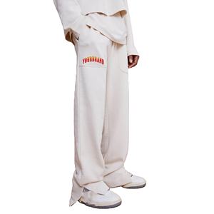 Logotipo bordado personalizado de alta calidad, pantalones lavados personalizados para hombre, peso pesado, 400gsm, 100% algodón, gran tamaño, Jogger para hombre - Product Image 1