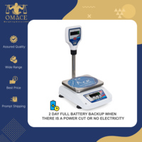 Balance de cuisine numérique ACE de table, mini, avec écran LED monté sur poteau, capacité 30 kg, piles AAA, en acier inoxydable, pour la mesure du poids