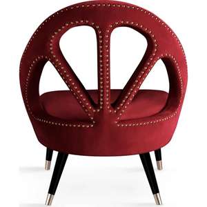 Fabrikpreis Modulares Design Scharlachroter Sessel Anpassbarer Clubsessel Komfortabler Samt-Akzentstuhl für Bar und Club - Product Image 3