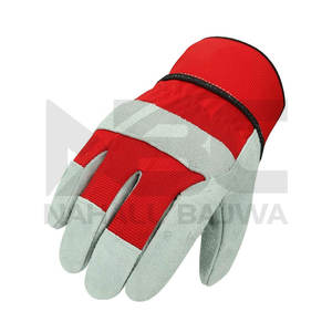 Logo personnalisé Gants de travail en cuir pleine main haute performance fonction antidérapante couleur unie pour la protection des mains et des bras - Product Image 3