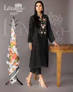 Último diseñador pesado Faux Georgette bordado trabajo Kurti conjunto de alta calidad vestido étnico indio por Fab Zone ocasiones de boda - Product Image 3