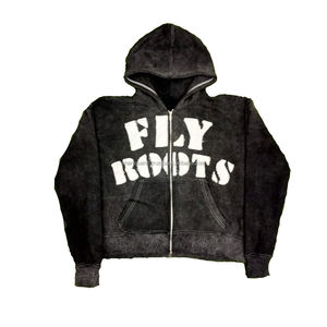 2024 nuevo estilo de ropa de calle de alta calidad térmica hombres desgastado bordado Sudadera con capucha gran oferta diseño de tendencia hombres desgastado Sudadera con capucha - Product Image 1