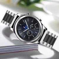 Bracelet en acier inoxydable respirant universel 20mm/22mm pour Samsung pour Galaxy Watch 7/6/5 Pro/4/Classic pour Amazfit GTS Compatible
