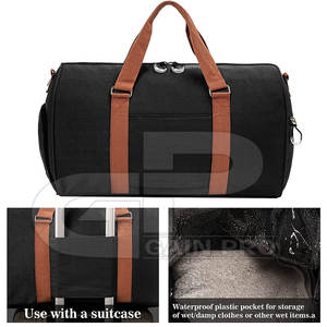 Bolsa de lona de alta calidad con nuevo estilo deportivo de diseño para gimnasio de viaje Uso Precio razonable Bolsa de lona a precio barato - Product Image 3