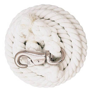 Corde de plomb en coton durable de 10 pieds Corde équestre blanche robuste Plaqué laiton Chevaux à pression Usage agricole doux torsadé - Product Image 4