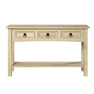 Wholesale Price Naturel Wood Made Decorative Triple Drawer Wooden Console Table Buy From Indian Supplier