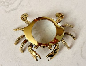 Loupe en laiton nautique forme de crabe poids du papier loupe de crabe maison et bureau Table décorative marine en laiton loupe cadeau - Product Image 5