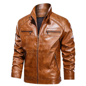 Chaquetas de cuero de la mejor calidad Chaquetas de cuero impresas con logotipo personalizado Chaqueta de invierno de material duradero - Product Image 2