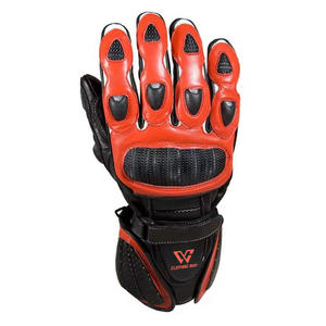 Gants de moto tout-terrain en cuir pleine fleur, cuir de vache véritable, entièrement personnalisés, imperméables, compatibles avec les écrans tactiles - Product Image 2