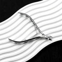 Pince à épiler incurvée en acier inoxydable pour le nail art, les cils, les sourcils, l'élimination des peaux mortes, outil de soin des doigts