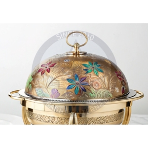 Premium Handmade Buffet Chafer with PVD Coated Stainless Steel Luxury Design for Diwali Celebrations Indoor Use - Product Image 2