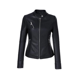 GAF, chaquetas de cuero para mujer, moda para mujer, recién llegado, chaquetas de cuero PU de cuero genuino personalizadas a granel - Product Image 4