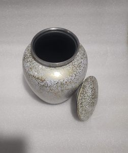 Urne funéraire blanche et dorée pour cendres humaines, urne commémorative pour adultes, urne élégante pour cendres, souvenir pour honorer les êtres chers - Product Image 3