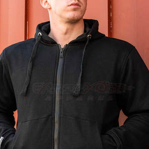 Sudadera con capucha para montar en motocicleta aprobada por la CE, modelo de sudadera Lisa para mantener el calor, con logotipo personalizable de talla grande en la espalda - Product Image 4