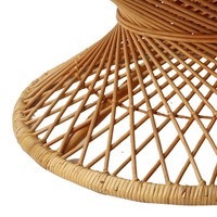 Table basse ronde en rotin laminé fait main au design moderne pour meubles de maison pour le salon