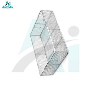 Panier manuel durable ALMAC à base plate et côtés perforés pour instruments de chirurgie générale, certifié CE, pour hôpitaux et unités de soins intensifs - Product Image 4
