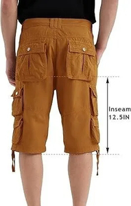 Shorts pour hommes de haute qualité, shorts cargo pour hommes, shorts de sport décontractés d'été, pantalons tactiques multi-poches, nouveau style jean court - Product Image 2