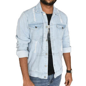 Veste en jean légère pour homme, confortable et haute performance, veste en jean recouverte de jean d'hiver pour homme - Product Image 5