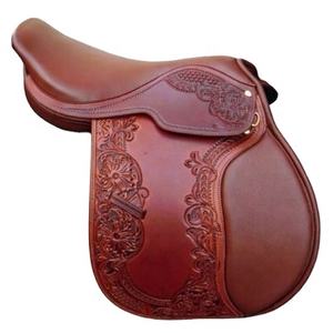 Selle en cuir anglais de concepteur de vendeur chaud 100% cuir indien pur pour l'équitation occidentale directe du fabricant - Product Image 1