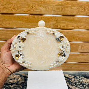 Bolso de mano de resina hecho a mano con diseño elegante para fiesta de noche y boda, bolso de mano de resina de lujo con bolso de noche para mujer - Product Image 4