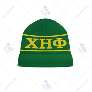 Chi Eta phi หมวกอะคริลิคถักนิตติ้งใส่ได้ทั้งชายและหญิง, หมวกบีนนี่กลางแจ้งให้ความอบอุ่นสำหรับฤดูหนาว100% - Product Image 1