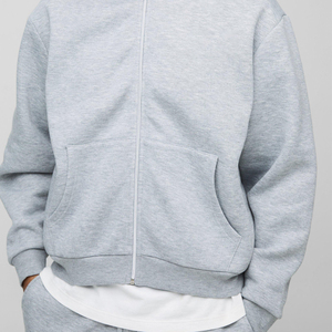 Fabricant de vêtements OEM unisexe pour hommes, sweat-shirt à fermeture éclair et jogging personnalisés avec impression sérigraphique, ensemble de survêtement 2 pièces pour hommes - Product Image 6