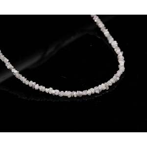 Collier unisexe en argent sterling 925 de 16 pouces avec diamants bruts blancs de 2-3 mm pour un usage quotidien - Product Image 3