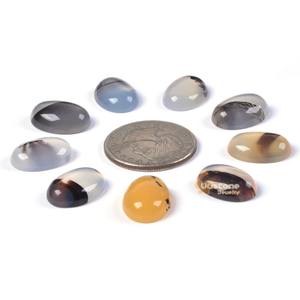 Gemas Grandes de Ágata Natural Multicolor de 18 mm, Cabujón Ovalado de Rajastán para la Fabricación de Joyas - Product Image 2