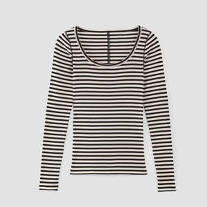 T-shirts pour femmes sur mesure en gros, haute qualité, multicolores, logo personnalisé, vêtements de rue décontractés, manches longues, écologiques - Product Image 4