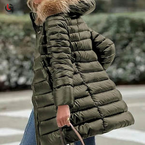 Nouvelle arrivée, veste parka matelassée à capuche pour femme, unie, séchage rapide, respirante, tricotée, personnalisable, vente en gros, saison hivernale, haute qualité - Product Image 5