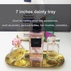 Plateau de service en métal design Vaisselle créative en or Plateau de service en feuille - Product Image 5