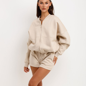 Conjunto de chándal de 2 piezas con capucha y pantalones cortos para mujer, conjunto de chándal con capucha y chándal corto para mujer, conjunto de 2 piezas para mujer - Product Image 1