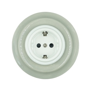 Enchufe de Pared de Porcelana Francesa - Tomacorriente Eléctrico de Cerámica Empotrado con Colores Macaron, Interruptor de Decoración para el Hogar al por Mayor - Product Image 1