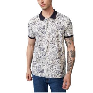 Polos de talla grande para hombre de alta calidad, venta al por mayor, polos de Golf bordados con estampado de algodón transpirable, ropa teñida lisa - Product Image 1