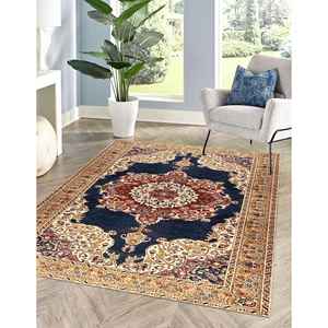 <b>Vintage</b> Pattern Printed <b>Rug</b>, Floral Style, Red, Tribal, Turkish,Chenille <b>Rug</b> - Product Image 4