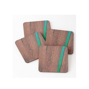 ที่รองแก้วทำจากไม้สำหรับบ้านและร้านอาหารแผ่นไม้รองแก้วสำหรับชากาแฟชาแก้วทำด้วยมือผู้ผลิต - Product Image 3