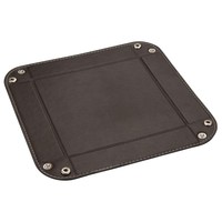 Caja de almacenamiento plegable de cuero PU, bandeja cuadrada para llaves, BILLETERA, organizador de monedas, juego de accesorios de escritorio y cajón para uso en el hogar y la Oficina