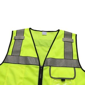 Gilet de sécurité réfléchissant avec logo personnalisé et multi-poches de haute qualité Construction industrielle en plein air Vêtements de travail de sécurité haute visibilité - Product Image 4
