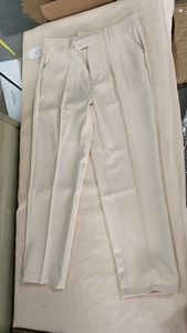 Pantalon en velours côtelé décontracté pour homme, 100% coton, taille mi-haute, coupe droite, pantalon de costume, longueur entière, style formel d'été - Product Image 6