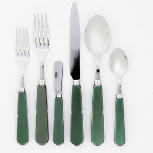 Ensemble de couverts en acier inoxydable poli miroir avec poignée en os, parfait pour les repas élégants et les fournitures d'hôtel de qualité supérieure - Product Image 1