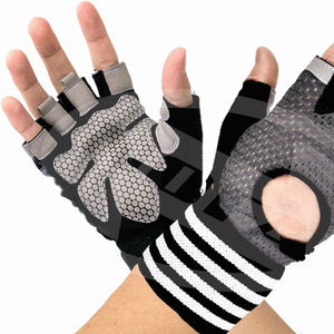 Gants de gymnastique en cuir respirants demi-doigts unisexes pour l'haltérophilie et l'entraînement physique Gants de sport antidérapants pour la maison et l'extérieur - Product Image 5