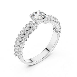 Bague en or rose 14 carats avec diamant rond cultivé en laboratoire pour femmes |   Collection de mariage |   1,04 Ct certifié IGI - Product Image 6