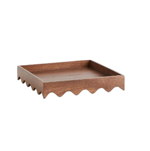 Plateaux à dessert de bonne qualité, plateau de service hexagonal en bois d'acacia, plateau de service en bois pour hôtel, restaurant - Product Image 5