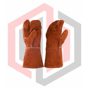 Fire Fighter Leather <b>Gloves</b> Professional Golden Kevlar Stitched Anti-Static Tear-Resistant Fire Resistant <b>Silicone</b>-free - Product Image 1