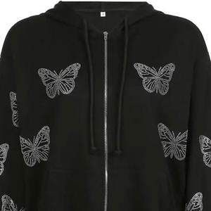 Sudaderas con capucha de secado rápido con diamantes de imitación para hombre - Product Image 2