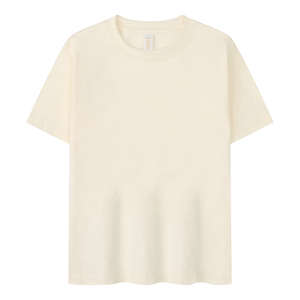 Gran oferta de verano para hombre 205GSM 100% algodón de gran tamaño cuello redondo Casual camiseta Unisex pantalla Color sólido con hombro caído - Product Image 5