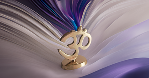 2 Inch Gold Metal Statue Brass Hindu Religious Symbol 'Om' Idol Car Dashboard <b>Mandir</b> Pooja Murti Home Decor Office Showpiece - Product Image 4